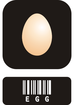 Download free letter food egg barcode icon